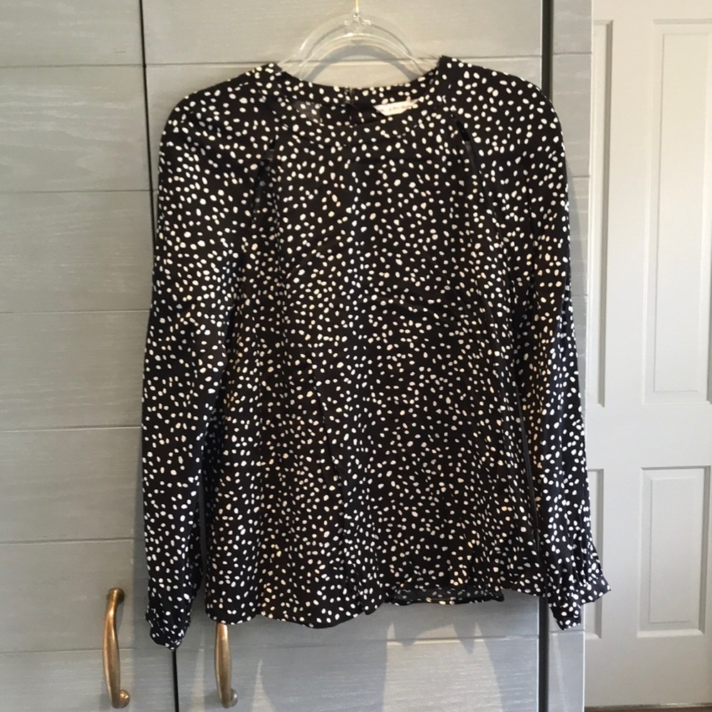 And Other Stories black polka dot blouse NWOT xs